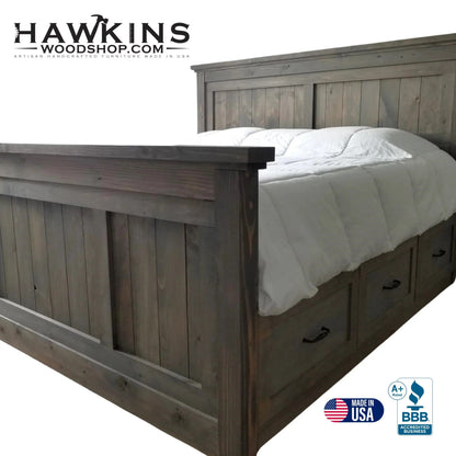 Made in USA, Made to Order, Solid Wood Storage Beds