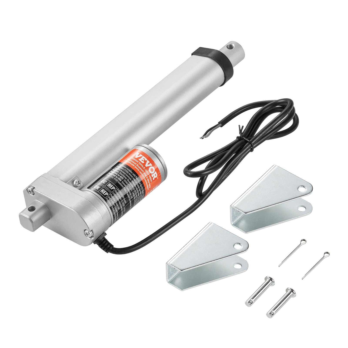 12V Linear Actuator - 6 Inch Stroke, High Load Capacity 330lbs with Mounting Bracket and IP54 Protection